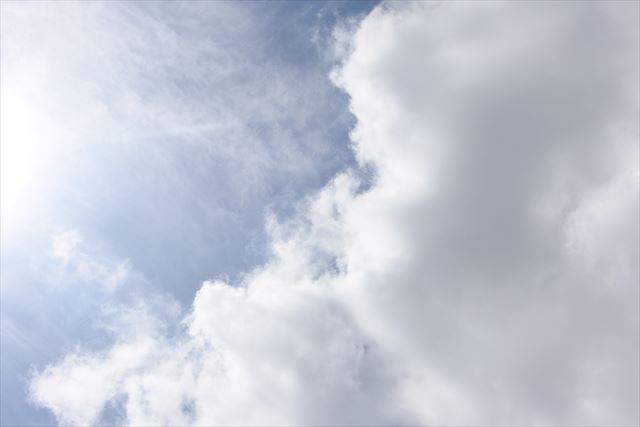 青い空。白い雲。真夏の太陽