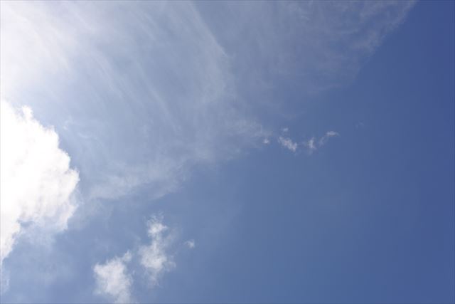 いい気持ち。空を眺めていると気分爽快