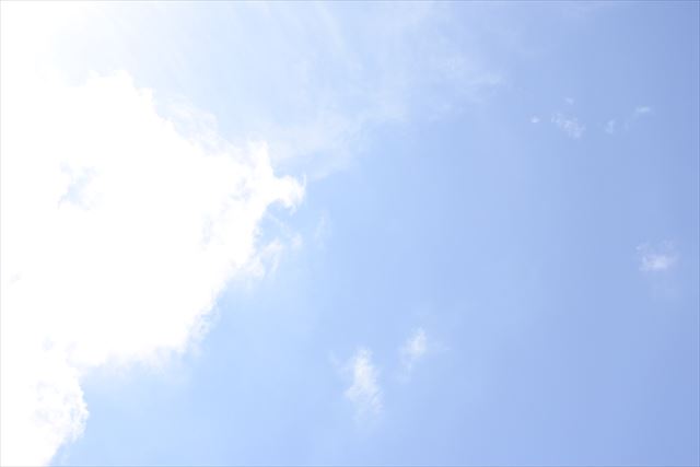 天気予報では曇りでしたが晴れています