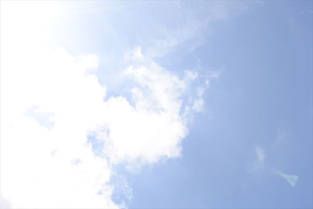 雲が多いですが晴れています