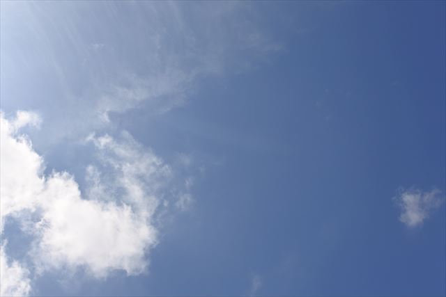 真っ青な空です。時が経つのを忘れます