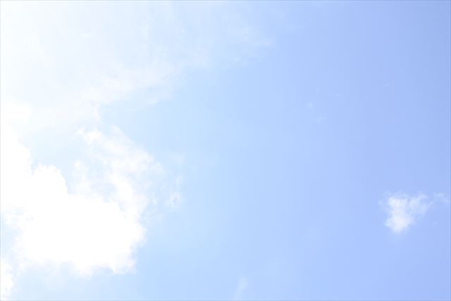 夏空です。今日の天気は晴れです