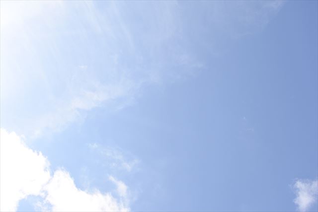 青い空と白い雲。幸せです