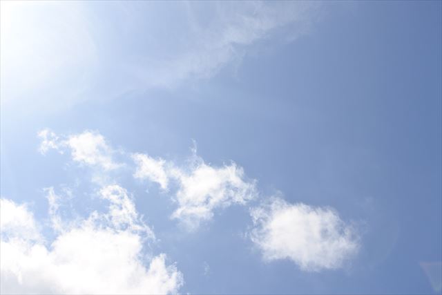 夏の空。まぶしい。きれい。