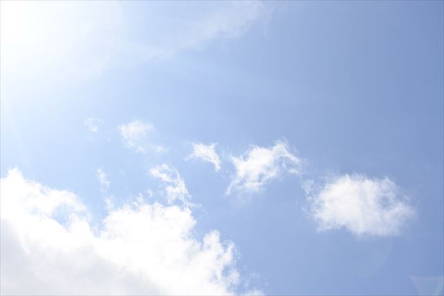 夏空です。まぶしいです