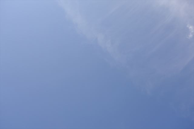 快晴です。雲ひとつありません