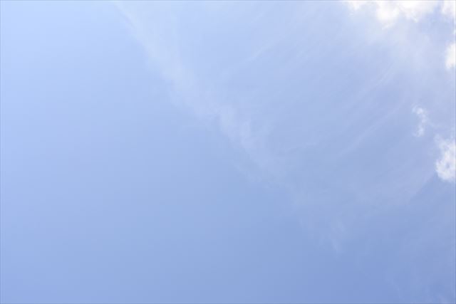 太陽がまぶしい。夏の空
