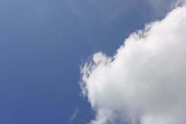 あんまり空がきれいなので写真に撮りました