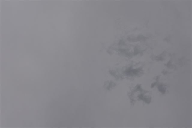 曇りの天気。雨降りそう