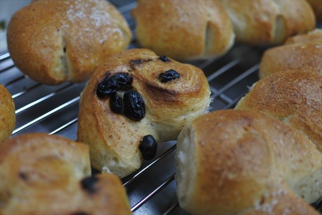 レーズンが美味しそう。パン